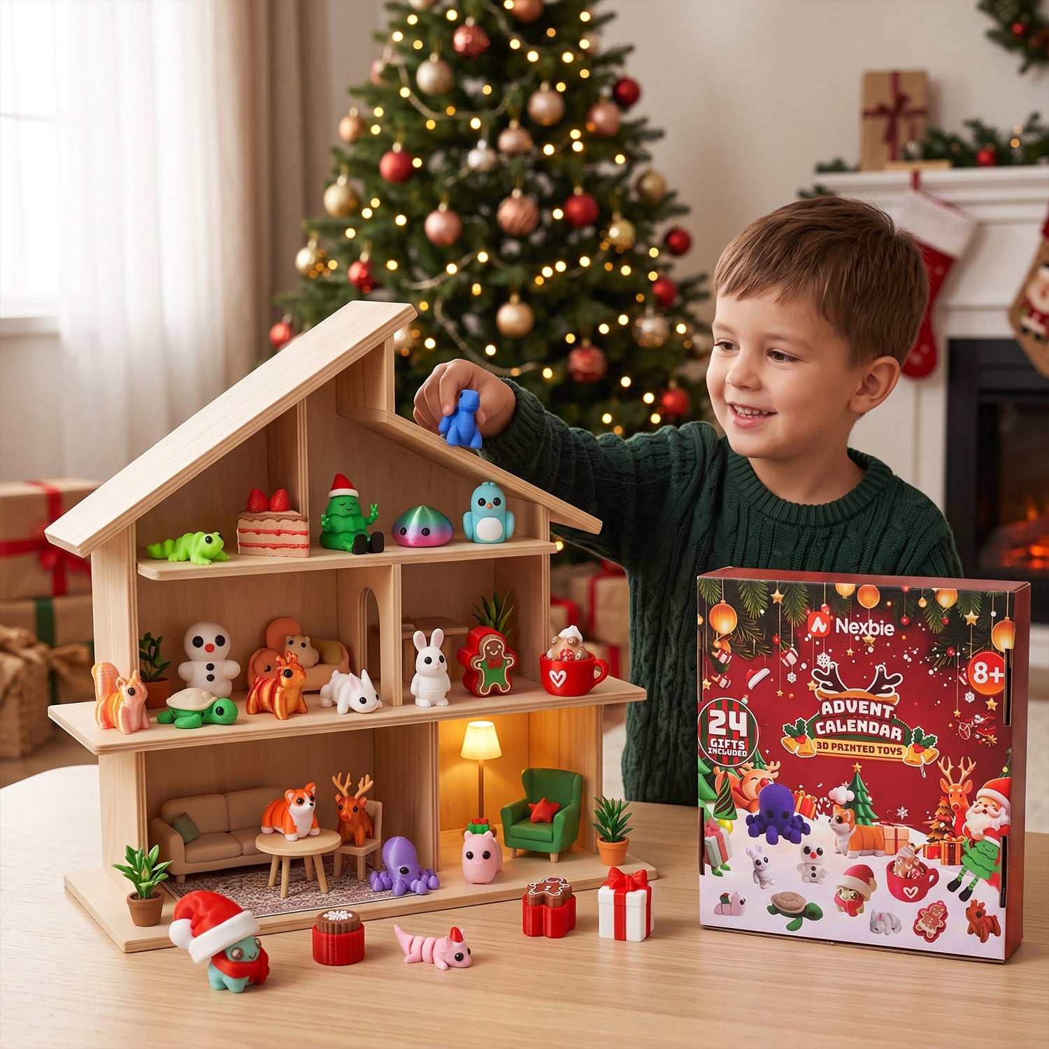Animal Advent Calendar 3D Printed (24PCS)